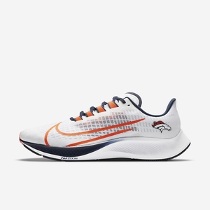 Chaussure De Running Nike Air Zoom Pegasus 37 (Denver Broncos) Blanche 9018-352 White/Pure Platinum/College Navy/Brilliant Orange Homme | AHB-06243731